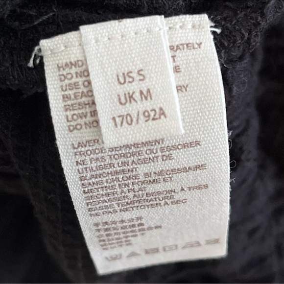 Free People Black Ruffled Embellished Long Sleeve Blouse - Picture 6 of 15